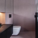 Brick Screen House / A touch of pink