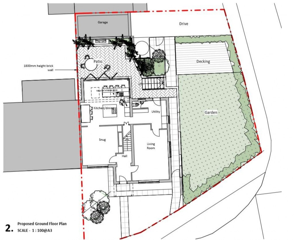 Moder House Extension, Twyning / Ground Floor Plan