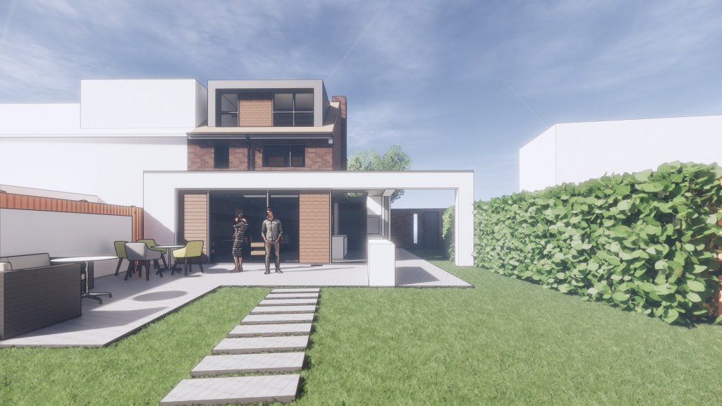 Modern House Extension and Alterations / Perspective View 02