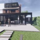 Modern House Extension and Alterations / Perspective View 03