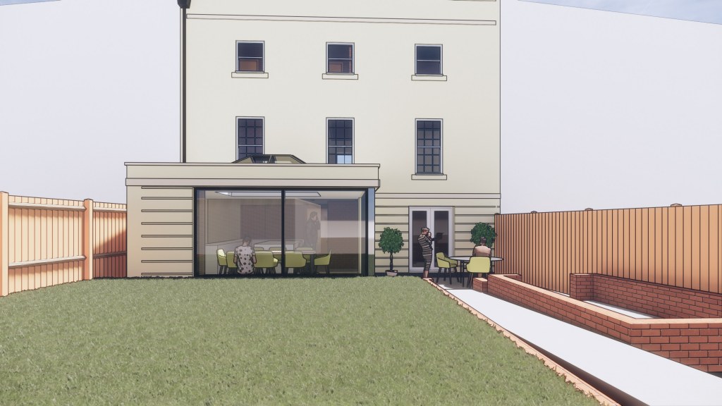 Single storey house extension / Perspective View 04