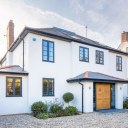 Detached Family Home, North Oxford / Front view showing new facade and extension