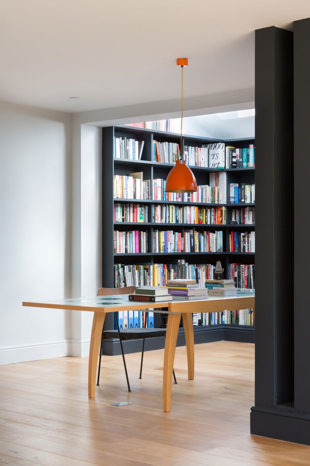 Detached Family Home, North Oxford / Corridor showing library fireplace