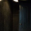 ThirtyEight, Summertown Oxford / Bathroom lobby showing contrasting black polished plaster walls