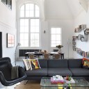 Old School House, East London / Open plan living/dining room area