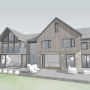 Full house remodelling / Design model for the proposals - rear