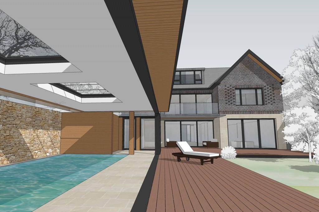 New Build House & Pool / Concept model image 1