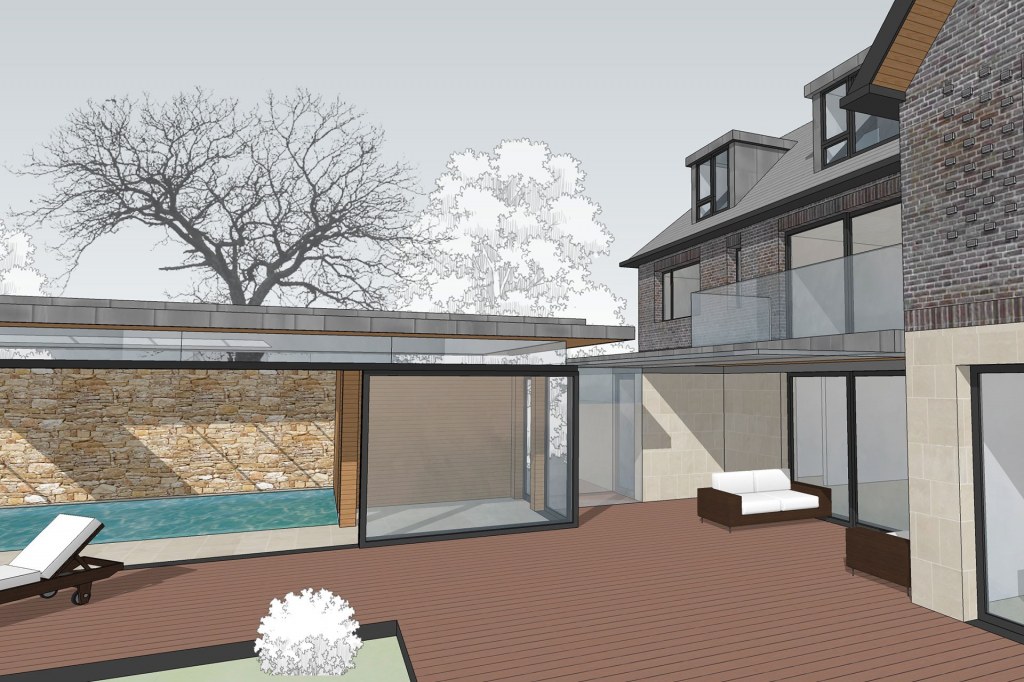 New Build House & Pool / Concept model image 2