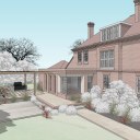 Rectory extension and refurb / Design model of extension and outdoor living