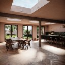 Family Home / Clay plaster finishes the walls giving a calm elemental and earthy feel to the spaces.
