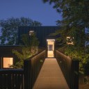 House in the Trees / Bridged Entrance at Night