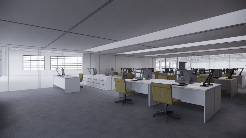 Office Fit out, W3 / View of offices 2