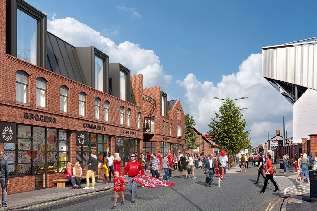 Anfield New Market / Walton Breck Road on match day