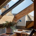Apartment with a Mezzanine / Study with view of roof
