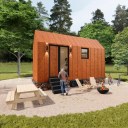 Off-grid Tiny Cabin / Corten Cabin - Front View