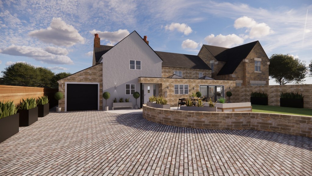 Bespoke Housing development / Front approach