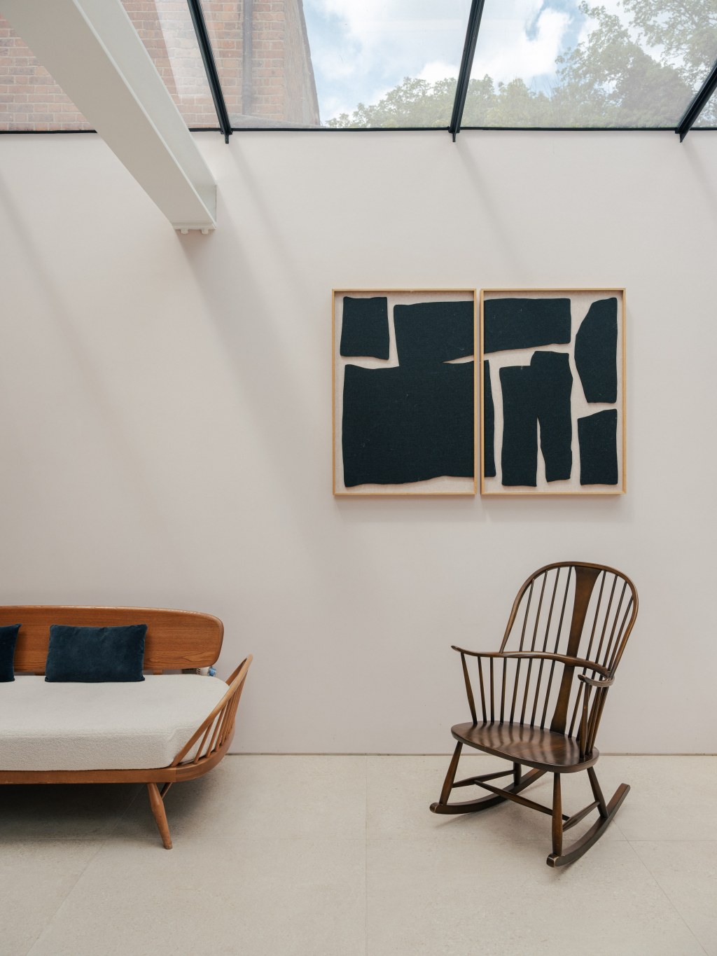 North London Victorian Villas / Large roof light to extension