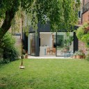 North London Victorian Villas / View of extension from garden