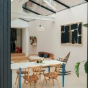 North London Victorian Villas / View of large rooflights to extension