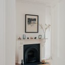 North London Victorian Villas / Fireplace to reading room